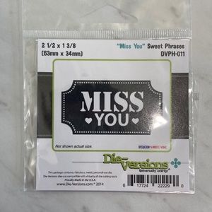 Die-Versions Miss You Tag Die NEW